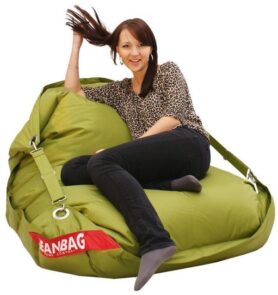 BeanBag Sedací pytel 189×140 comfort s popruhy green frog