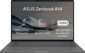 ASUS Zenbook A14 UX3407QA-OLED267W Iceland Gray celokovový