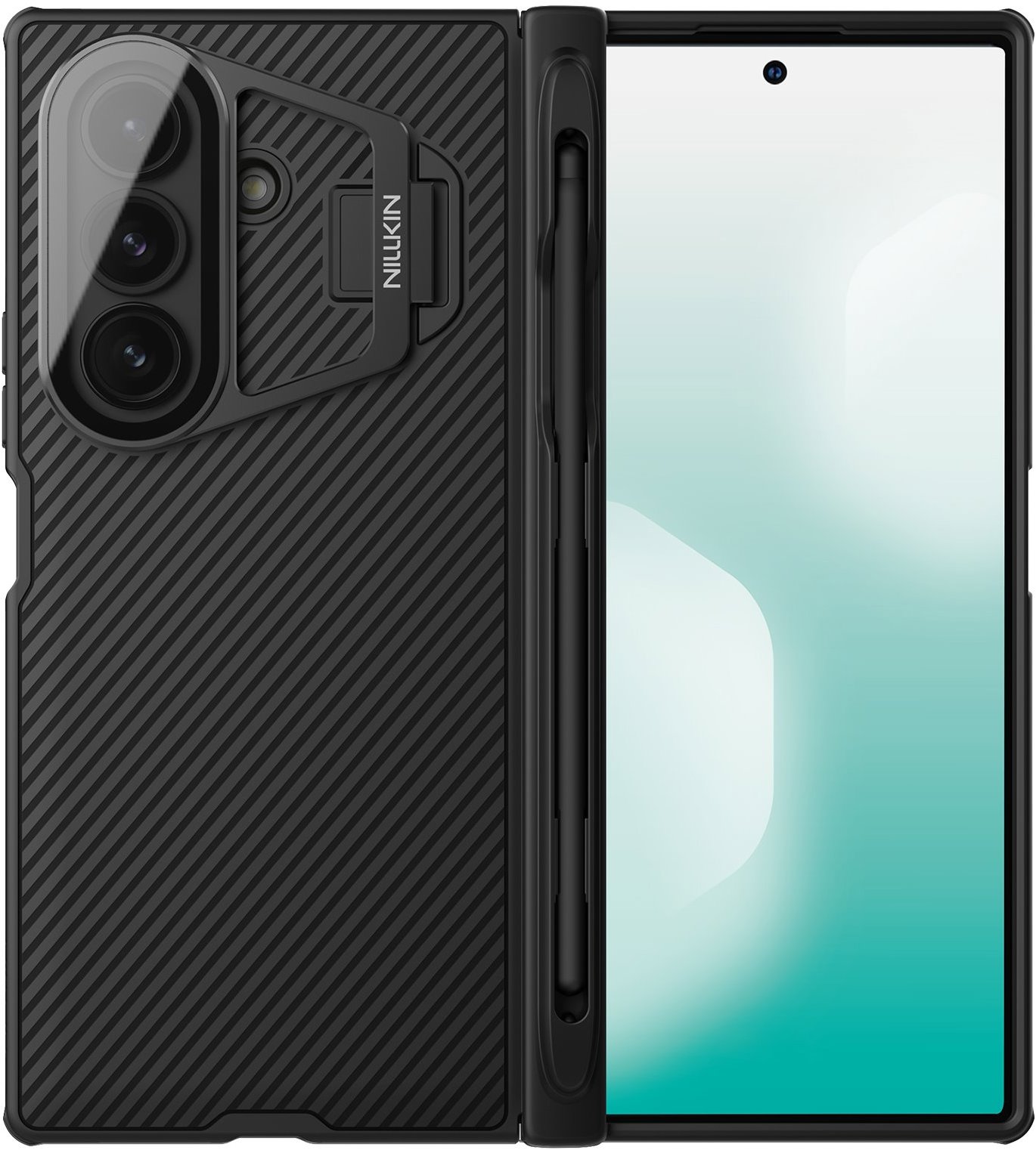 Nillkin CamShield Prop Pen Slot (Transparent Lens) Zadní Kryt pro Samsung Galaxy Z Fold 7 Black