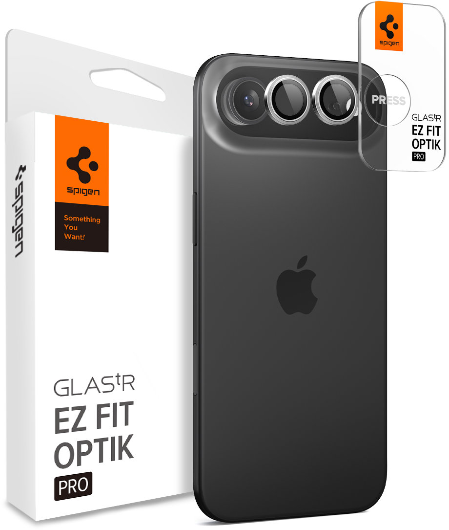 Spigen Glass tR EZ Fit Optik Pro 2 Pack Silver iPhone Air