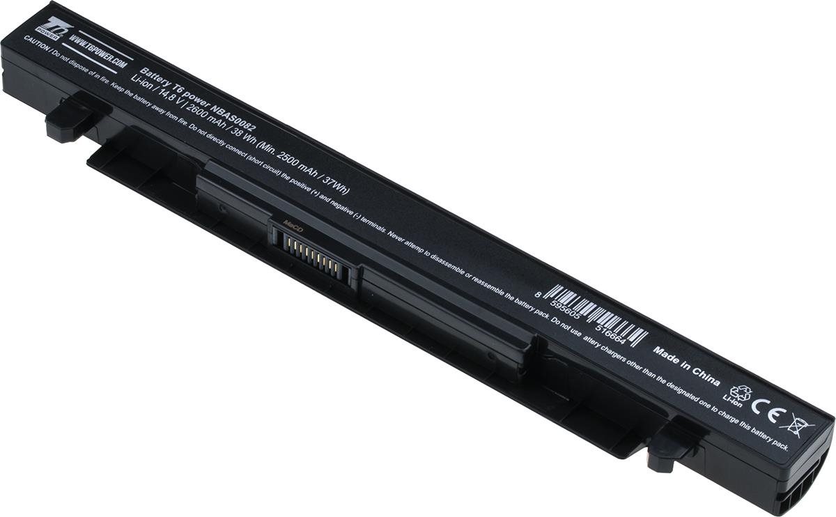 T6 Power pro notebook Asus 0B110-00230900, Li-Ion, 14,8 V, 2600 mAh (38 Wh), černá