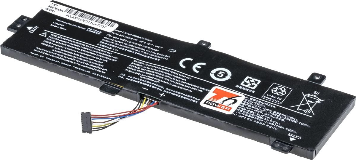 T6 Power pro Lenovo IdeaPad 310-15ABR 80ST, Li-Poly, 7,6 V, 3950 mAh (30 Wh), černá
