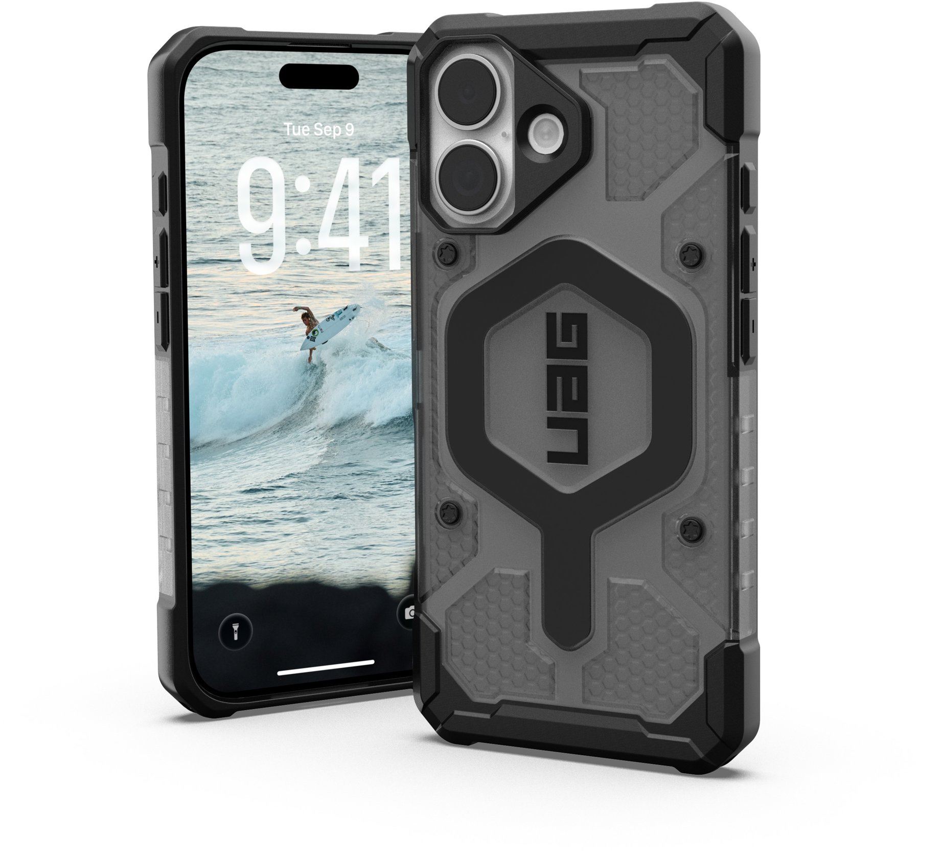 UAG Pathfinder Clear Magsafe Ash Black iPhone 17