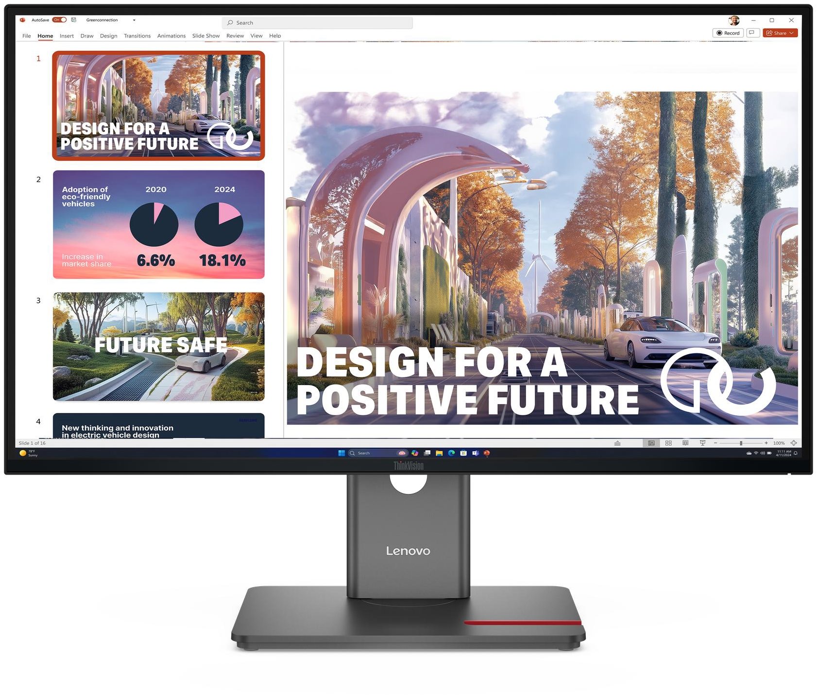 27" Lenovo ThinkVision P27QD-40