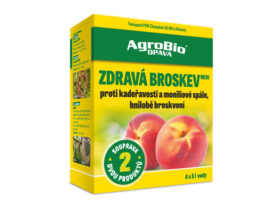 AgroBio Zdravá broskev NEW - proti kadeřavosti, moniliové spále a moniliové hnilobě broskvoní. 2x20 g + 18 ml
