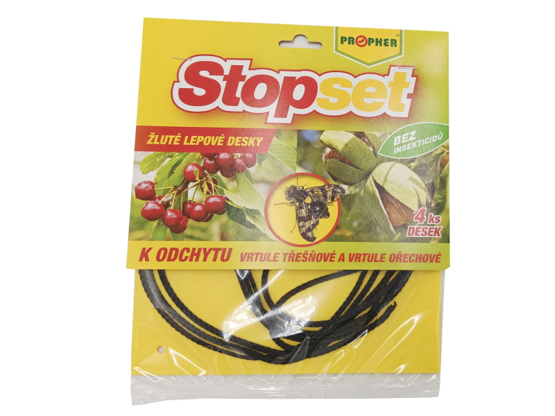 AgroBio STOPSET desky žluté 20x20 cm vrtule 4 ks
