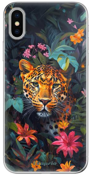 iSaprio Flower Jaguar - iPhone X