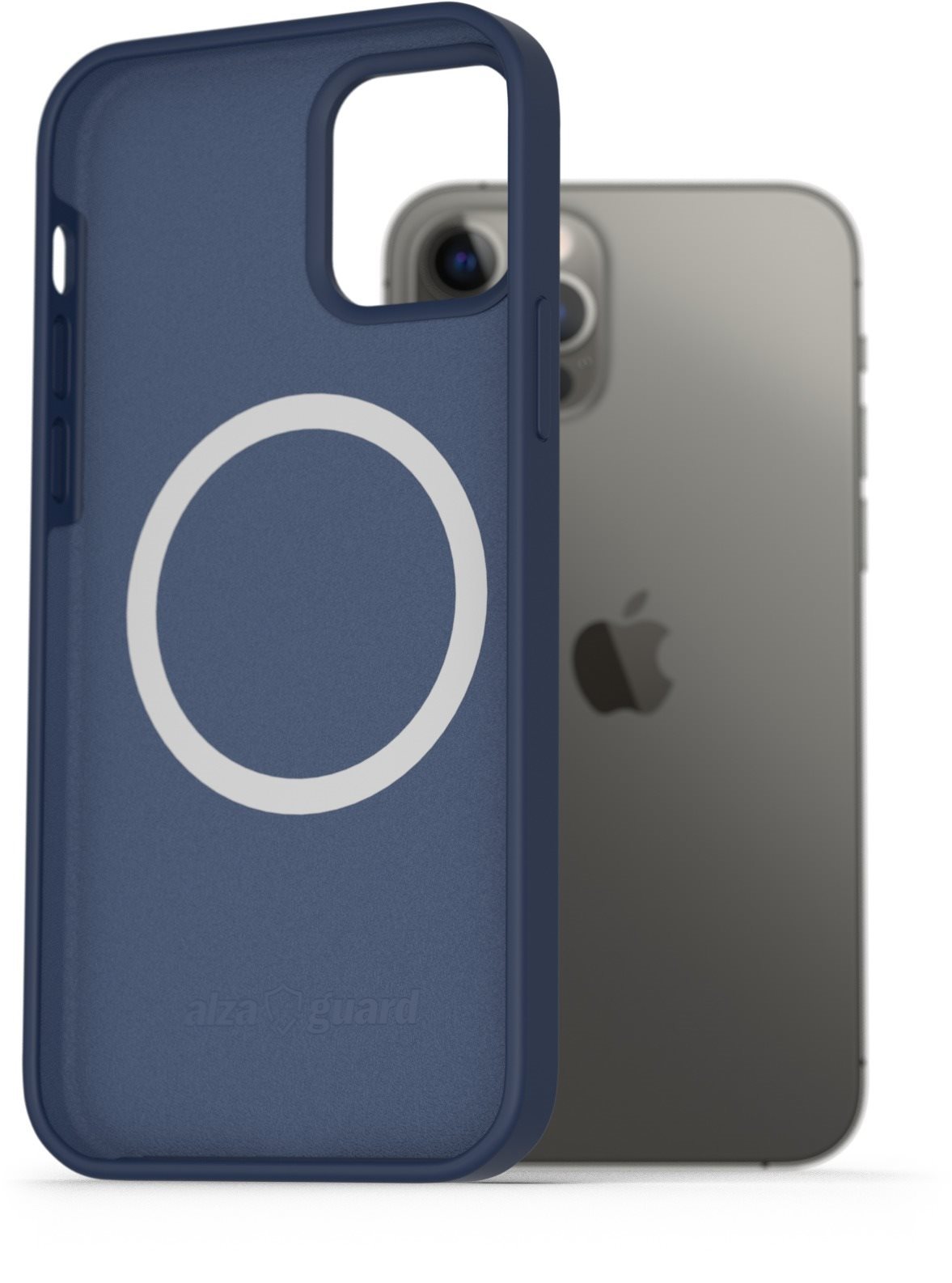 AlzaGuard Silicone Case Compatible with Magsafe pro iPhone 12 / 12 Pro modrý