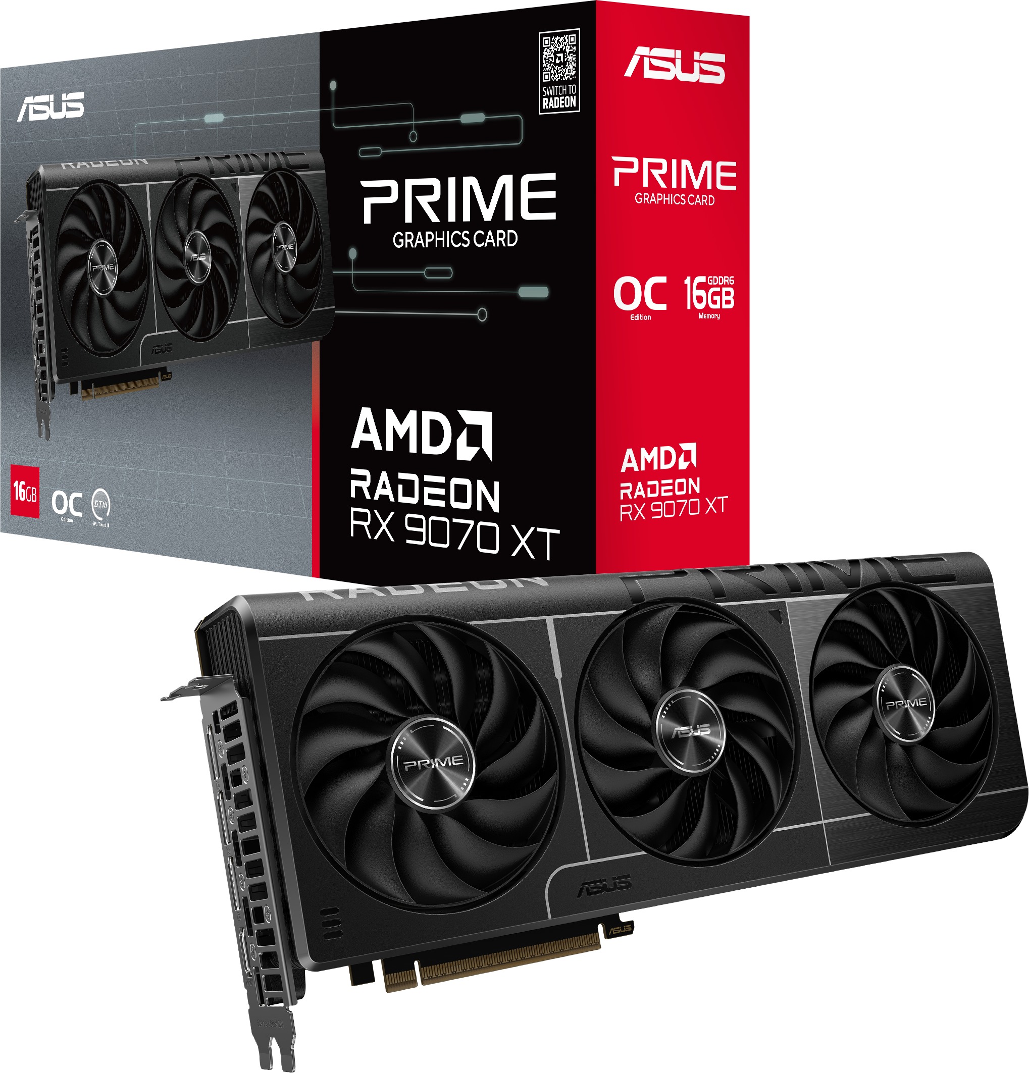 ASUS PRIME Radeon RX 9070 XT O16G
