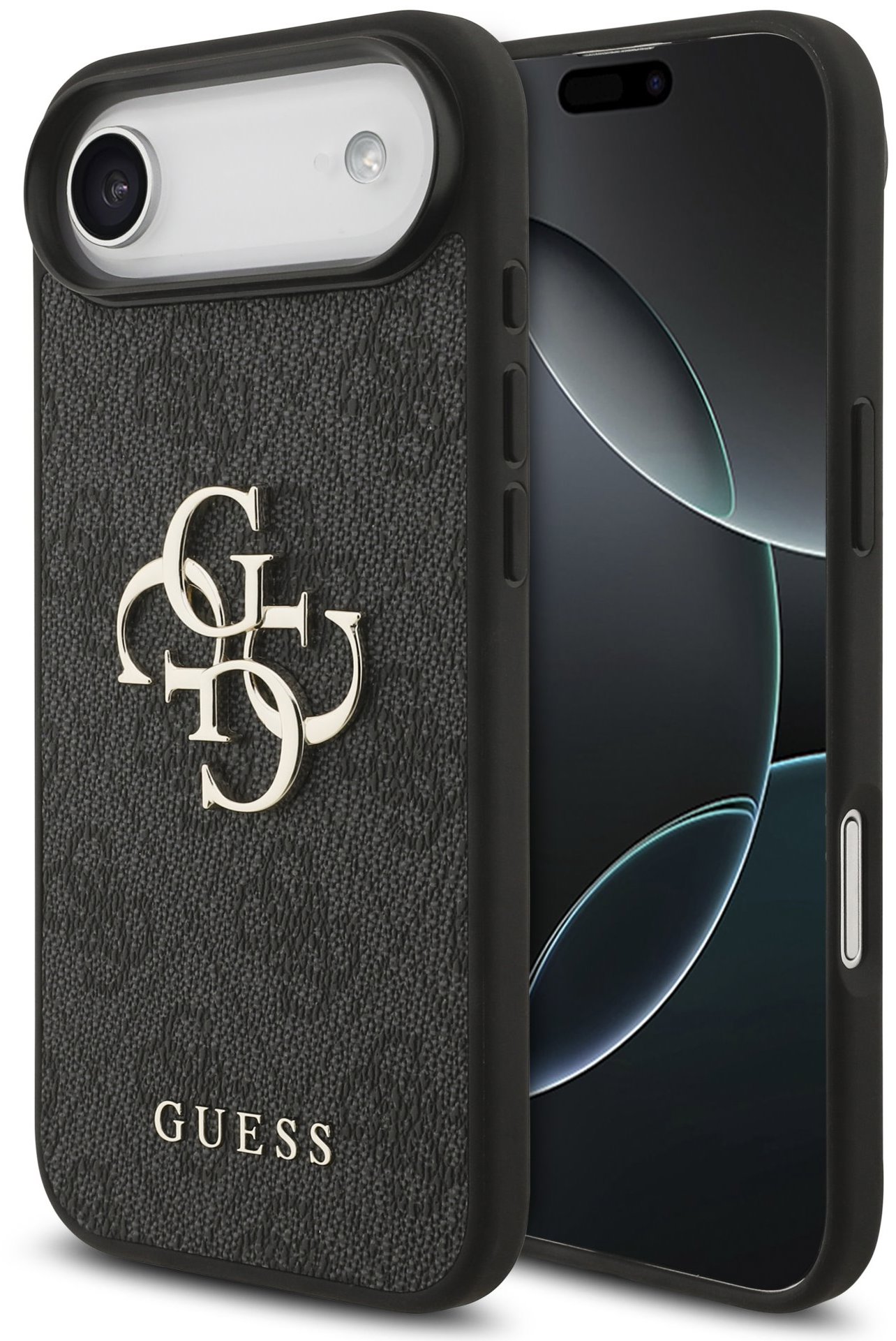 Guess PU 4G Metal Logo Zadní Kryt pro iPhone Air Grey