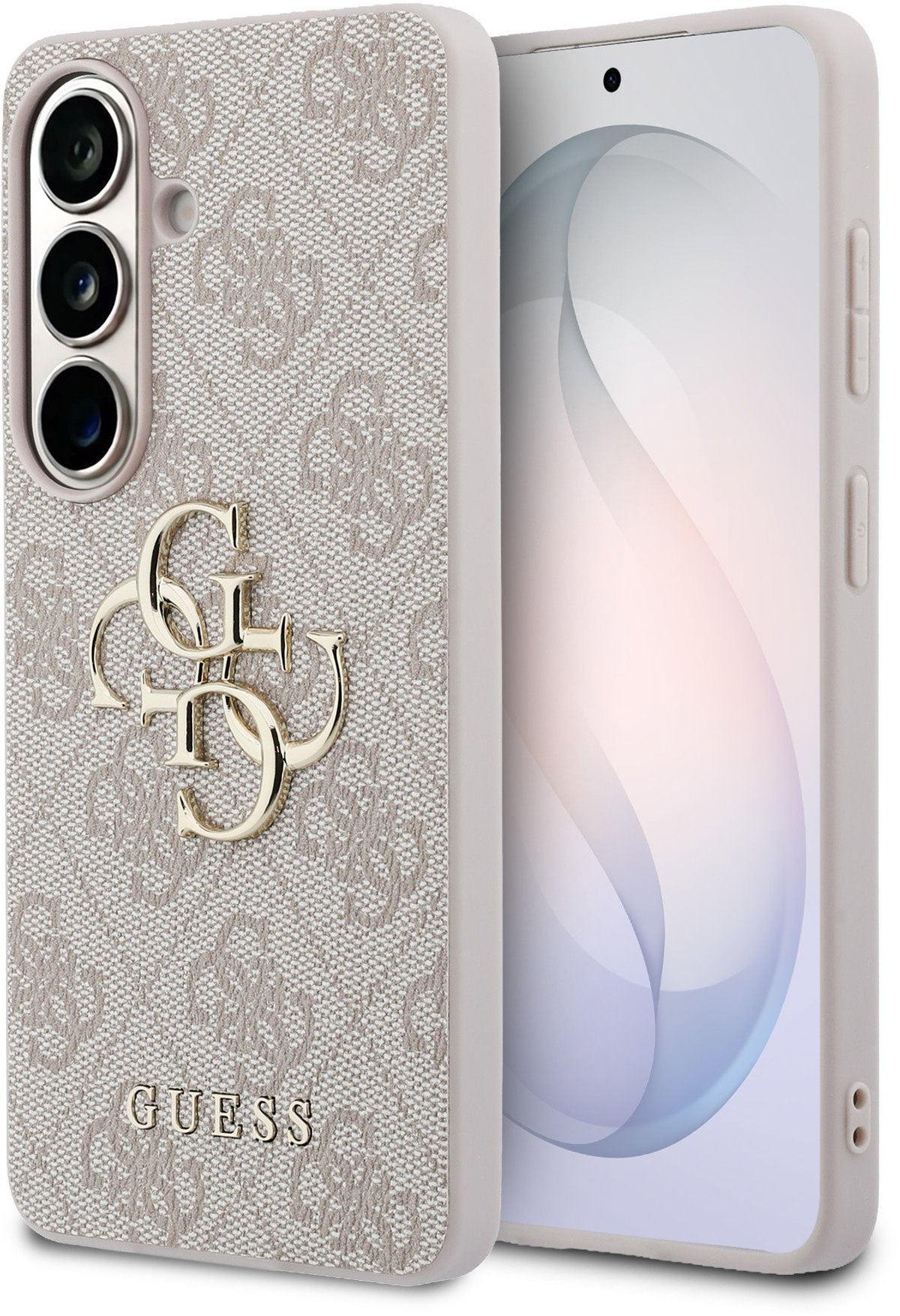 Guess PU 4G Metal Logo Zadní Kryt pro Samsung Galaxy S26+ Pink