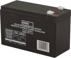 EMOS Bezúdržbový olověný akumulátor 12 V/9 Ah, faston 6,3 mm