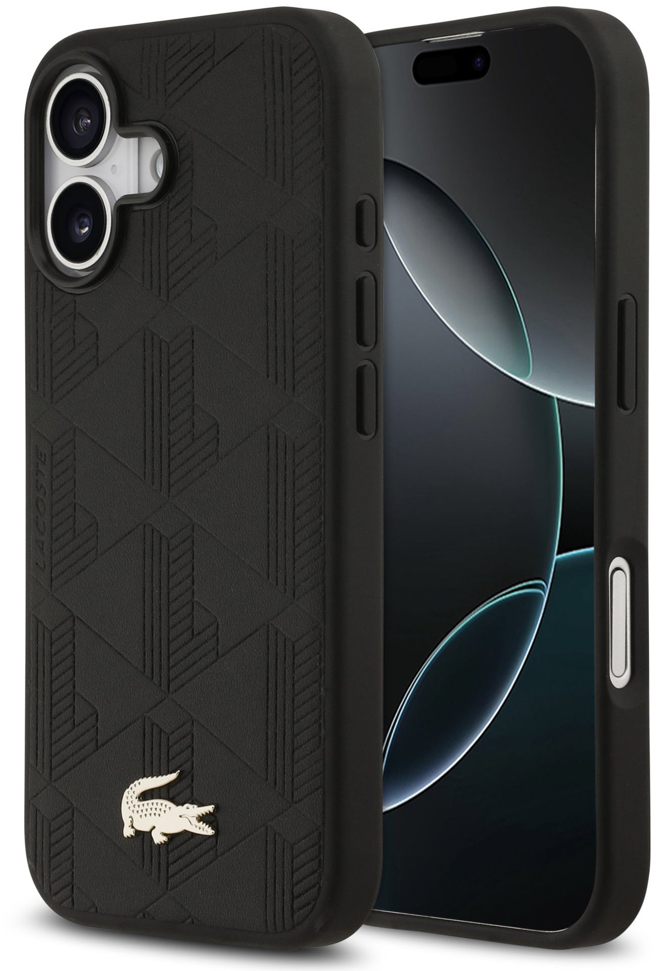 Lacoste PU Nomogramme Gold Logo MagSafe Zadní Kryt pro iPhone 17 Black