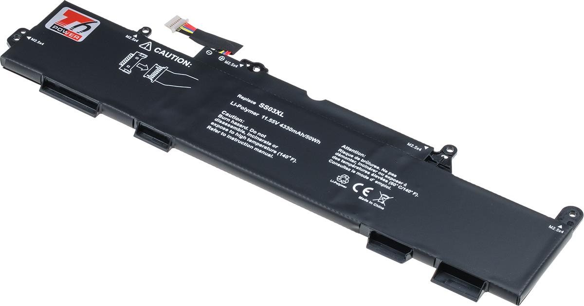T6 Power pro Hewlett Packard 932823-421, Li-Poly, 11,55 V, 4330 mAh (50 Wh), černá